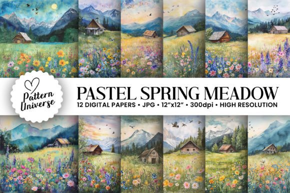 Breathing Life into Spring: The Appeal of Watercolor Meadow Backgrounds
