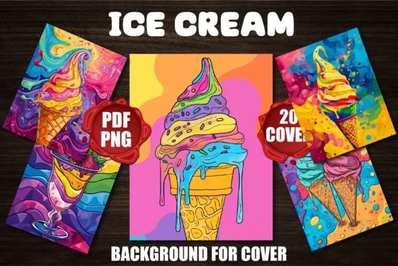 Ice Cream Backgrounds: A Sweet Treat for Your Book Covers