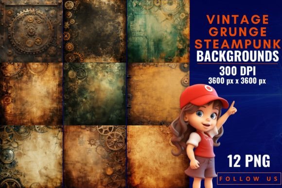 Mastering Industrial Aesthetics with Steampunk Backgrounds