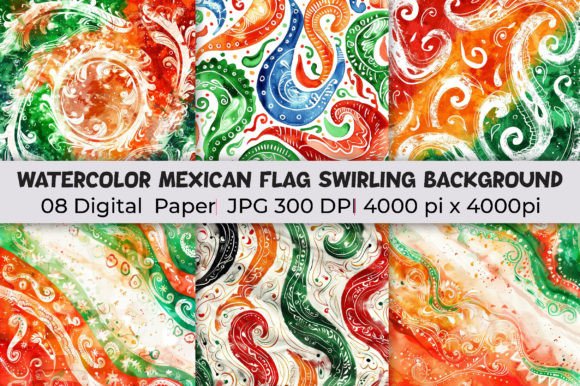 Mexican Flag Swirling Backgrounds: A Designer's Dynamic Asset