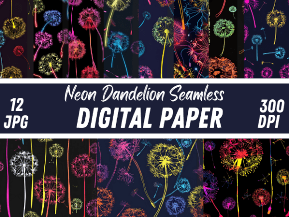 Neon Dandelion Bright Backgrounds: A Design Deep Dive