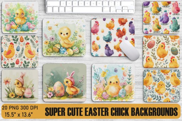 Super Cute Easter Chick Backgrounds: Design Assets