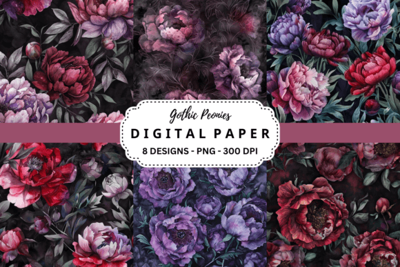 The Moody Allure of Gothic Peonies Backgrounds