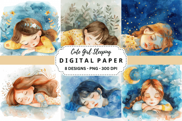 Transform Your Designs with Soothing Girl Sleeping Backgrounds
