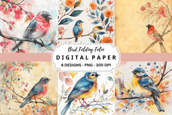 Unfolding Creativity with Bird Folding Folio Digital Backgrounds
