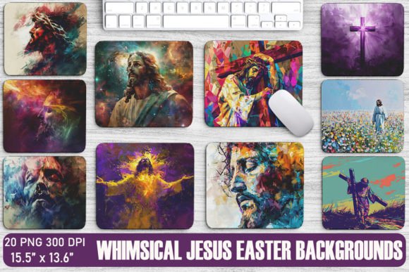 Whimsical Jesus Easter Backgrounds: A Creative Suite for Meaningful Design